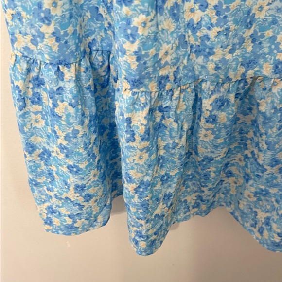 Allegra K Blue Floral Midi Dress - Picture 8 of 10